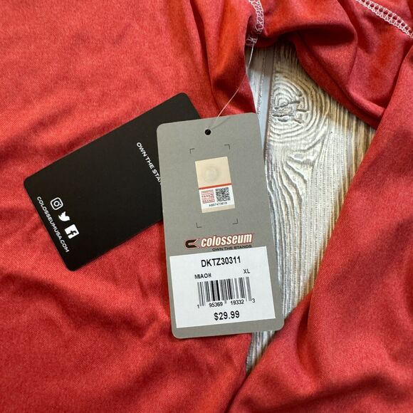 Colosseum Miami OH Red Hawks Logo 1/4 Zip Pullover Womens XL Red Lightweight NWT - Picture 6 of 13